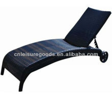 Folding Foldable Rattan Wicker Chaise Lounge